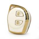 Нано высококачественная крышка для кнопок Suzuki Remote Key 2 белого цвета
