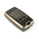nueva cubierta de alta calidad nano del mercado de accesorios para land rover llave remota 5 botones color negro | Claves de los Emiratos -| thumbnail