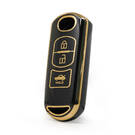 Couverture nano de haute qualité pour Mazda Remote Key 3 boutons couleur noire