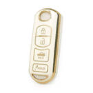 Nano High Quality Cover For Mazda Remote Key 3+1 Buttons White Color