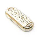 Nouvelle couverture de haute qualité Nano Aftermarket pour Mazda Remote Key 3 + 1 boutons couleur blanche | Clés Emirates -| thumbnail