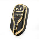 Nano High Quality Cover For Maserati Remote Key 4 Buttons Black Color