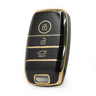 Нано высококачественный чехол для KIA Remote Key 3 кнопки седан черный цвет