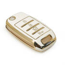 Новый вторичный рынок Nano Высококачественная крышка для KIA Flip Remote Key 3+1 Кнопки белого цвета | Ключи от Эмирейтс -| thumbnail
