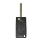 New Aftermarket Citroen Peugeot Flip Remote Key Shell 3 Button Light With Battery Holder High Quality Low Price Order Now  | Emirates Keys -| thumbnail