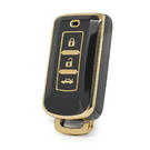 Cubierta Nano de alta calidad para Mitsubishi Remote Key 3 botones Color negro