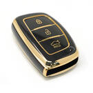 Новый послепродажный Nano Высококачественный чехол для Hyundai Tucson Remote Key 3 кнопки черного цвета | Ключи от Эмирейтс -| thumbnail