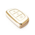 New Aftermarket Nano High Quality Cover For Hyundai Tucson Remote Key 3 Buttons White Color| Emirates Keys -| thumbnail