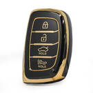 Нано Высококачественный чехол для Hyundai Tucson Smart Remote Key 4 кнопки Автозапуск Черный цвет