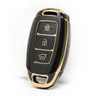 Funda Nano de alta calidad para llave remota Hyundai 3 botones Color negro