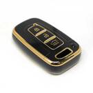 New Aftermarket Nano High Quality Cover For KIA Hyundai Remote Key 3 Buttons Black Color | Emirates Keys -| thumbnail