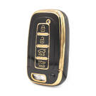 Нано крышка высокого качества для кнопок дистанционного ключа 3+1 КИА Хюндай черного цвета