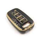 New Aftermarket Nano High Quality Cover For KIA Hyundai Remote Key 3+1 Buttons Black Color | Emirates Keys -| thumbnail