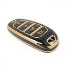 nueva cubierta de alta calidad nano del mercado de accesorios para hyundai sonata llave remota 3 + 1 botones color negro | Claves de los Emiratos -| thumbnail