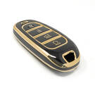 nueva cubierta de alta calidad nano del mercado de accesorios para hyundai sonata llave remota 4 botones de inicio automático color negro | Claves de los Emiratos -| thumbnail