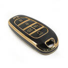 nueva cubierta de alta calidad nano del mercado de accesorios para hyundai sonata llave remota 4 + 1 botones de inicio automático color negro | Claves de los Emiratos -| thumbnail