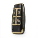 Nano High Quality Cover For Genesis Remote Key 3+1 Auto Start Buttons Black Color