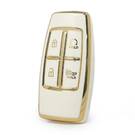 Nano High Quality Cover For  Genesis Remote Key 3+1 Auto Start Buttons White Color