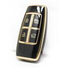 Nano High Quality Cover For Genesis Remote Key 3+1 Buttons Black Color