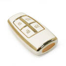 Couverture Nano de haute qualité pour clé télécommande Genesis, 3 + 1 boutons, couleur blanche, nouveau marché | Clés des Émirats -| thumbnail