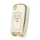 Nano High Quality Cover For Opel Flip Remote Key 3 Buttons White Color