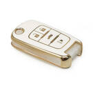 nueva cubierta de alta calidad nano del mercado de accesorios para chevrolet flip remote key 3 + 1 botones color blanco | Claves de los Emiratos -| thumbnail