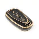 New Aftermarket Nano High Quality Cover For Chevrolet Remote Key 4 Buttons Auto Start Black Color | Emirates Keys -| thumbnail