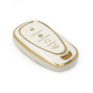 nueva cubierta de alta calidad nano del mercado de accesorios para chevrolet llave remota 4 botones de inicio automático color blanco | Claves de los Emiratos -| thumbnail