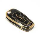 New Aftermarket Nano High Quality Cover For Chevrolet Flip Remote Key 3 Buttons Black Color | Emirates Keys -| thumbnail