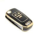 New Aftermarket Nano High Quality Cover For Chevrolet Opel Flip Remote Key 3 Buttons Black Color | Emirates Keys -| thumbnail