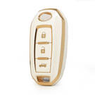 Nano High Quality Cover For Infiniti Remote Key 3 Buttons Sedan White Color