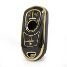 Нано-крышка высокого качества для кнопок Buick Remote Key 4 + 1 с автоматическим запуском черного цвета