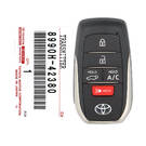 Clé télécommande intelligente Toyota Rav4 2021, 5 boutons, 315 MHz, numéro de pièce du fabricant : 8990H-42380 / 8990H-42381 / FCCID : HYQ14FBX | Clés des Émirats -| thumbnail