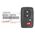 NUOVO DI ZECCA Toyota Corolla Camry 2010-2011 Telecomando Smart Key originale / OEM 4 pulsanti 315 MHz 89904-33370, 89904-06130 / FCCID: HYQ14AABS | Chiavi degli Emirati -| thumbnail