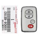 Novo Toyota Highlander 2008-2011 Genuine/OEM Smart Remote Key 4 Buttons 315MHz 89904-48160 8990448160 / FCCID: B56EH | Chaves dos Emirados -| thumbnail