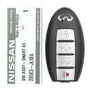Nuevo Infiniti G37 2010 Mando a distancia con llave inteligente original/OEM 4 botones 433 MHz Número de pieza OEM: 285E3-JL38A / 285E3-JL25A, FCCID: 5WK49671 | Cayos de los Emiratos -| thumbnail