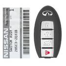 Nuovo di zecca Infiniti QX56 2008-2010 Genuine/OEM Smart Key Remote 4 pulsanti 315MHZ 285E3-ZQ31B / 285E3-ZQ30B senza transponder / FCCID: CWTWBU624 -| thumbnail