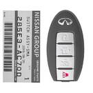 Nuevo Infiniti G35 2005-2007 Genuine/OEM Smart Key Remote 4 botones 315MHz 285E3-AC70D sin transpondedor / FCCCID: KBRTN001 | Claves de los Emiratos -| thumbnail