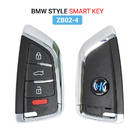 Keydiy KD Universal Smart Remote Key 3 + 1 Botones BMW Tipo ZB02-4 Funciona con KD900 y KeyDiy KD-X2 Remote Maker and Cloner | Claves de los Emiratos -| thumbnail
