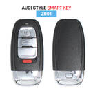 Keydiy KD Smart Remote Key Audi Type 4 Botones ZB01 Funciona con KD900 y KeyDiy KD-X2 Remote Maker and Cloner | Emirates Keys -| thumbnail