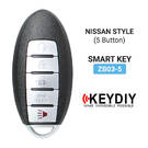 Keydiy KD Universal Smart Remote Key 4+1 Buttons Nissan Type ZB03-5 - MK16305 - f-3 -| thumbnail