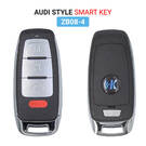 Keydiy KD Universal Smart Remote Key 3+1 pulsanti Audi tipo ZB08-4 Funziona con KeyDiy KD-X2 Remote Maker e Cloner | Chiavi degli Emirati -| thumbnail