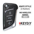 KeyDiy KD Chiave a distanza universale flip 3 pulsanti tipo NB30 - MK16330 - f-2 -| thumbnail