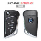 KeyDiy KD Universal Flip Remote Key 3 botones Tipo NB30 Funciona con KeyDiy KD-X2 Remote Maker and Cloner | llaves de los emiratos -| thumbnail