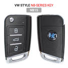 New KeyDiy KD Universal Flip Remote Key 3 Buttons VW MQB Type NB15 Work With KeyDiy KD-X2 Remote Maker and Cloner | Emirates Keys -| thumbnail