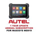 Assinatura de atualização de 1 ano da Autel para MaxiSYS MS919