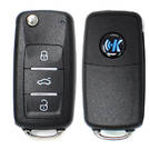 Keydiy KD Universal Flip Remote 3 Botones Volkswagen Tipo B08-3 Funciona con KD900 y KeyDiy KD-X2 Remote Maker and Cloner | Claves de los Emiratos -| thumbnail