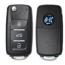 Keydiy KD Universal Flip Remote 3 Boutons Volkswagen Type B08-3 Fonctionne avec KD900 et KeyDiy KD-X2 Remote Maker and Cloner | Clés Emirates -| thumbnail