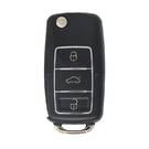 Face to Face Universal Flip Remote Key 3 Buttons Adjustable Frequency VW Chrome Type RD389T