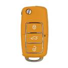 Face à Face Copieur Universel Flip Remote 3 Boutons Fréquence Réglable VW Type Jaune